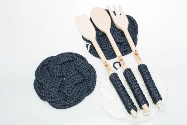 Set Cucchiarelle e Presine da Cucina (6 pezzi) - Legno e Cima - immagine 2