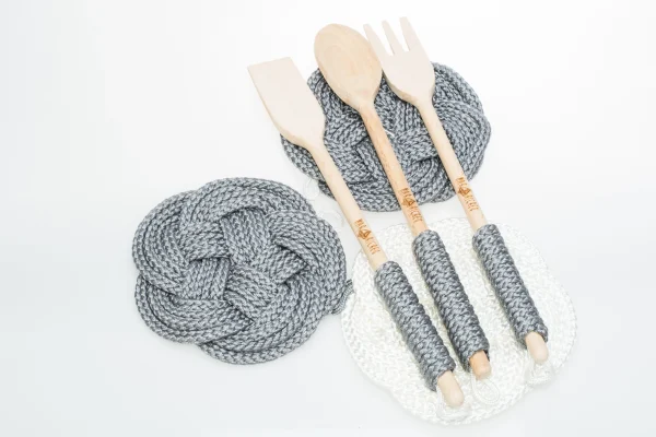 Set Cucchiarelle e Presine da Cucina (6 pezzi) - Legno e Cima - immagine 4