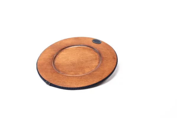 Sottopiatto rotondo in legno - immagine 5