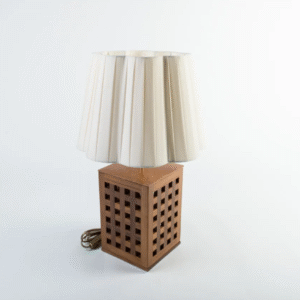 Lampada in Teak con paralume