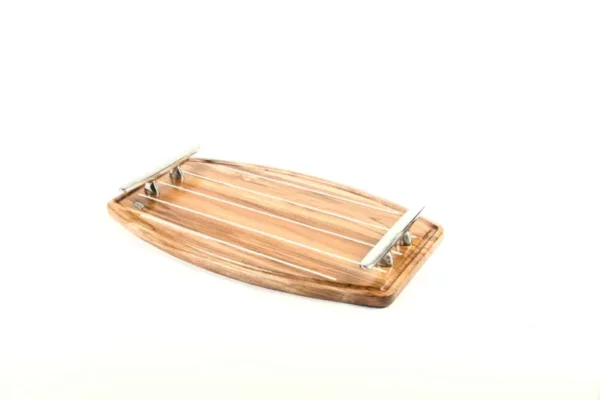 Vassoio in teak lucido