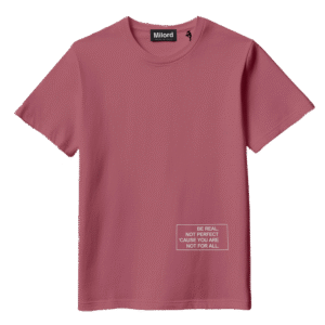 T-shirt BE REAL, NOT PERFECT (vintage pink)